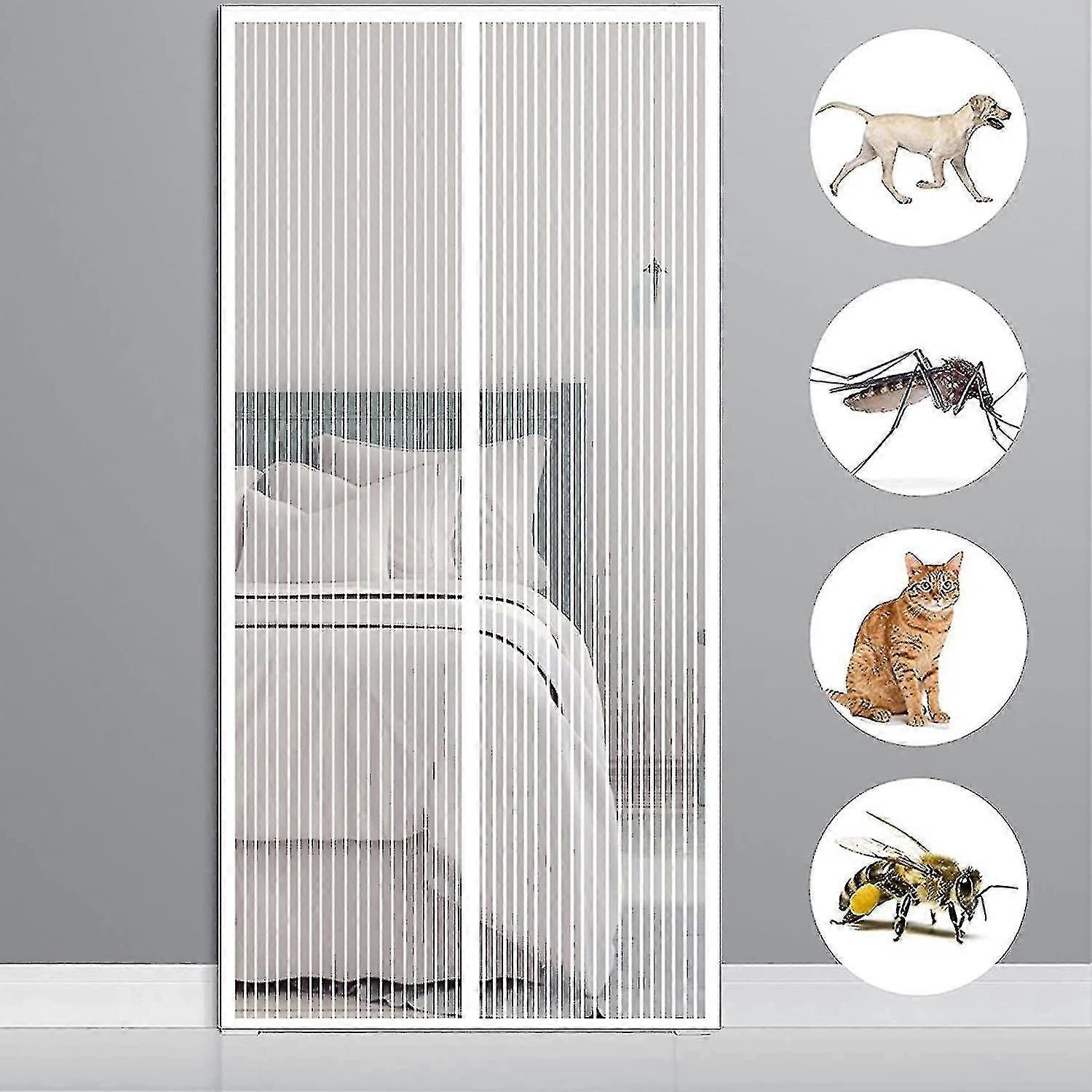 Magnetic Mosquito Net 140x240cm(55x94inch) Mosquito Door Magnetic Mosquito Net Window Easy