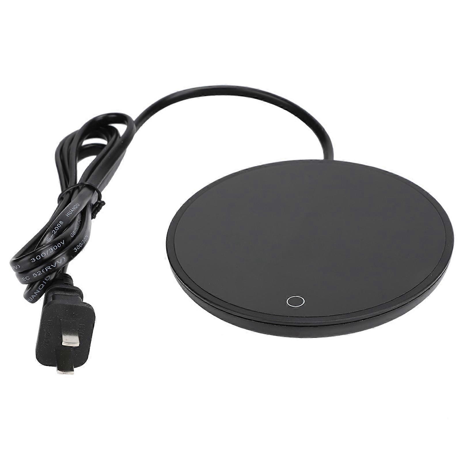 電気防水タッチヒーティングカップマットコーヒーティーミルク用ウォームパッドブラックUS 110V