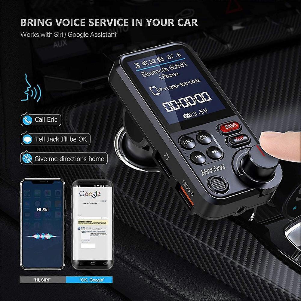 BT93 Car Wireless Bluetooth Radio FM Transmitter MP3 Player Audio Charging Handsfree Adjustable BASS High/Low MP3 Equalizer
