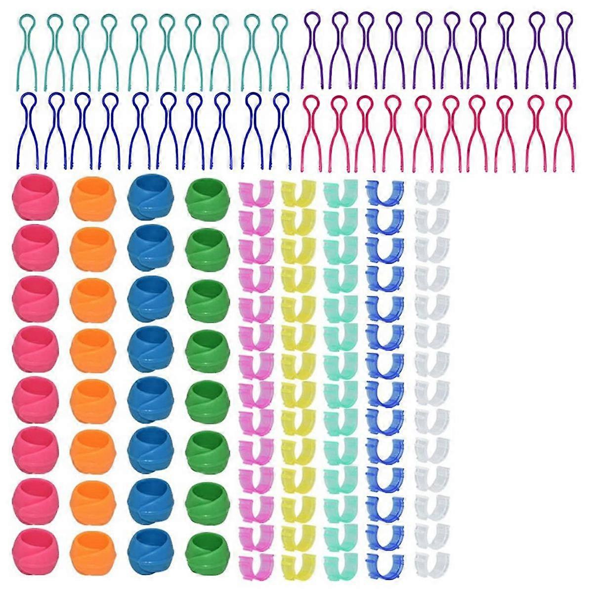 142Pcs Bobbin Thread Organizing Clips,70 Bobbin Holder Clips,32 Silicone Holder Bobbin Holders,40 Bobbin Thread Holders