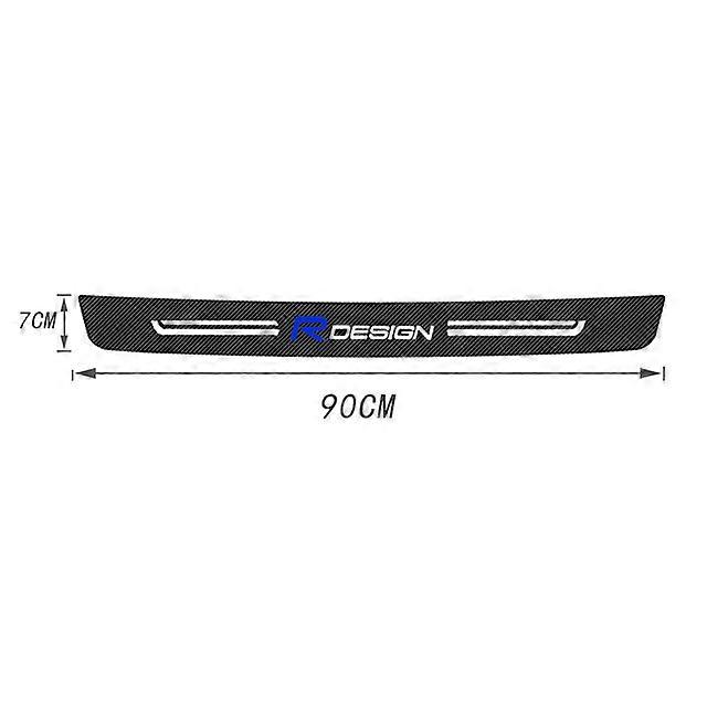 Motor Vehicle Parts Carbon Fiber Car Door Sill Anit Kick Film for Volvo R Design Trunk Guard Protective Decals Front Rear Threshold Stickers Tape