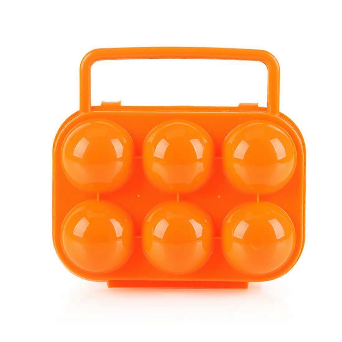 Portable 6 Eggs Slots Holder Shockproof Storage Box for Camping Hiking