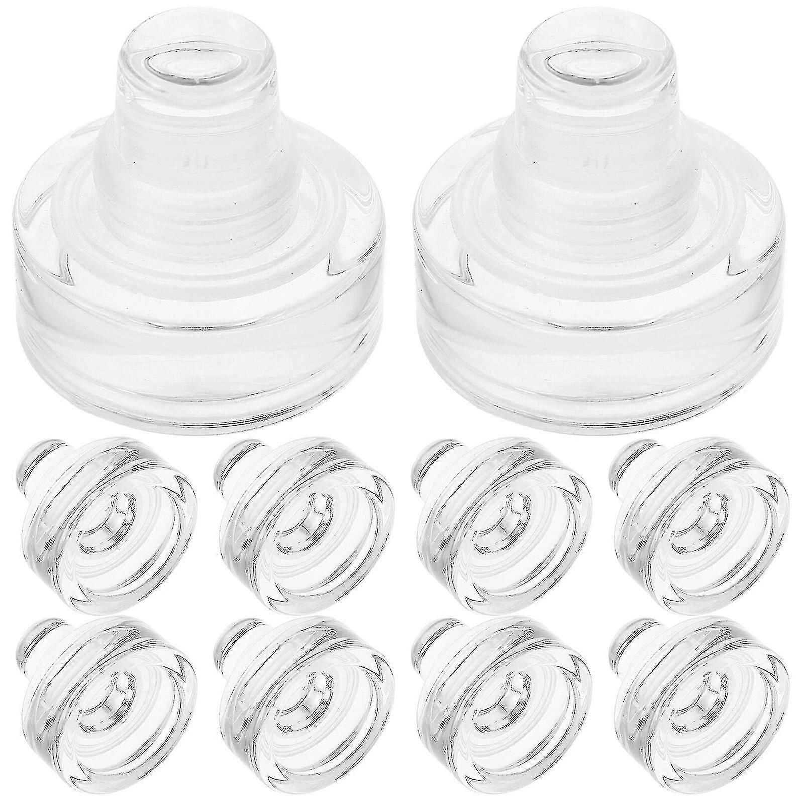 Lot de 10 bouchons en verre réutilisables en forme de T