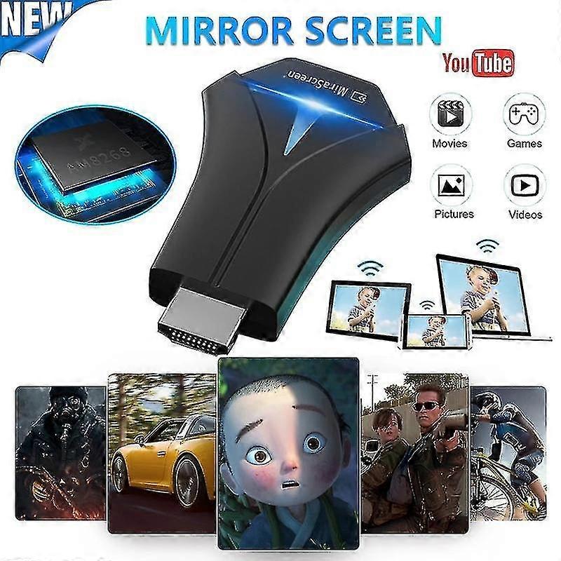 Mirascreen K12 Tv Stick Adapter Stream Wifi Display Receiver (black)