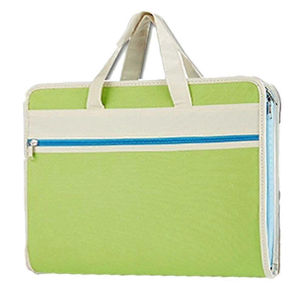 Waterproof Canvas Storage File Bag Portable Briefcase Multi-layer Insert Folder