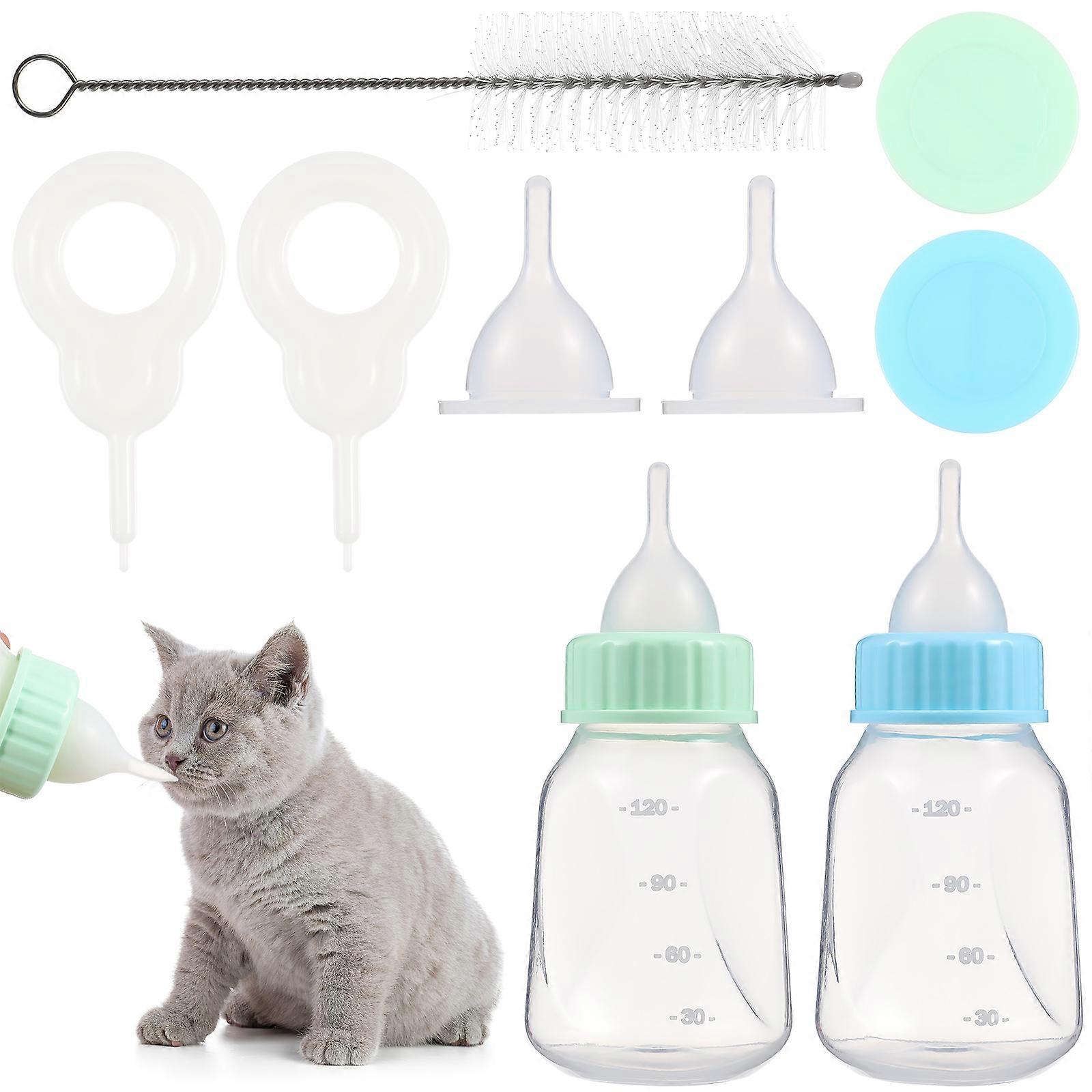 2 Sets of Pet Nursing Bottles Puppy Feeding Bottles Kitten Pacifier Bottles Pet Supplies