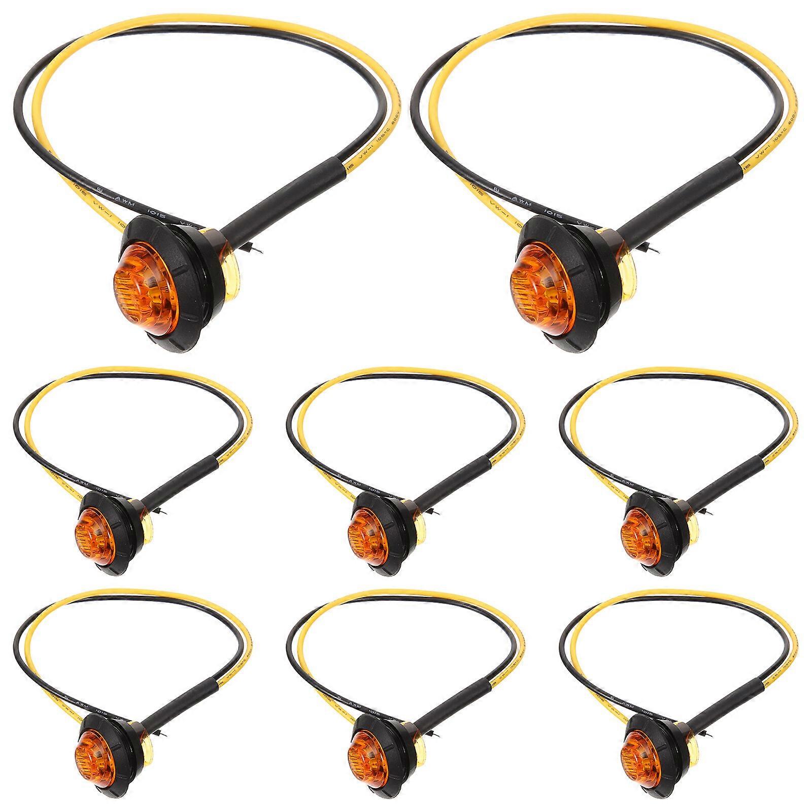 8pcs Led Marker Light Side Marker Lamp 12V Caravan Van Truck Part Accessory