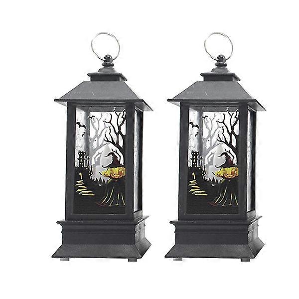 2pcs Halloween Lantern Ornament Hanging Lantern Decorative Lamp Accessory