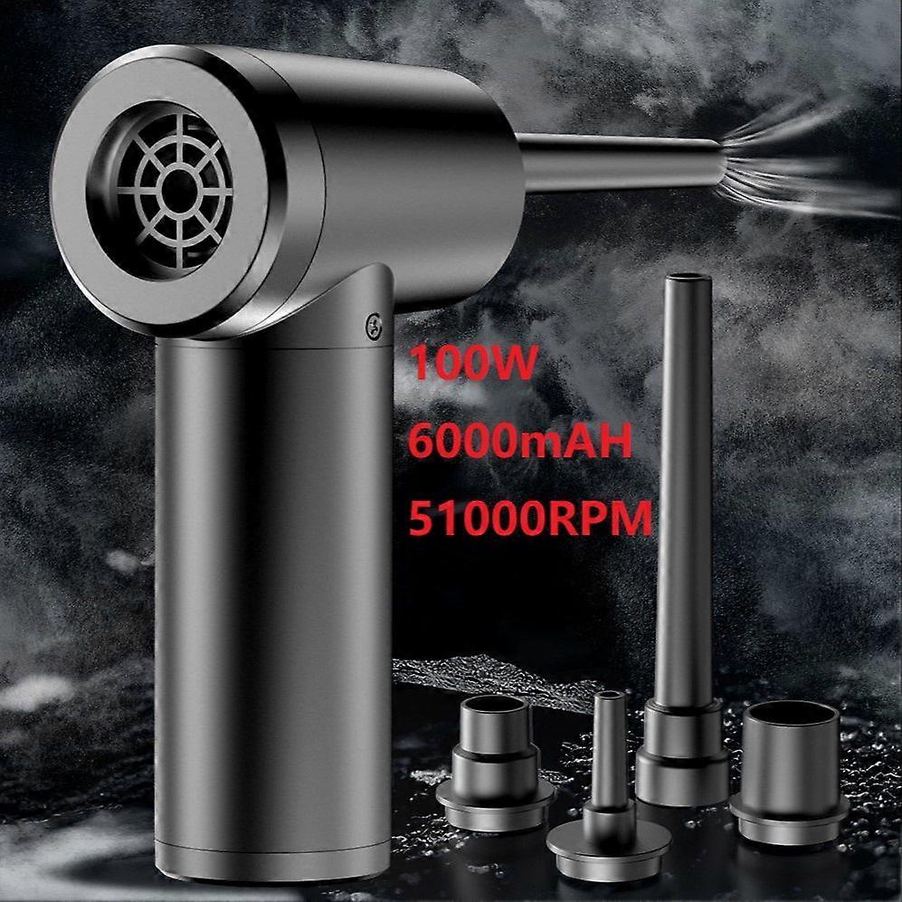Portable Mini Car Duster Strong Suction Power Handheld Vacuum Machine Rechargeable Basic Version 5 Nozzles