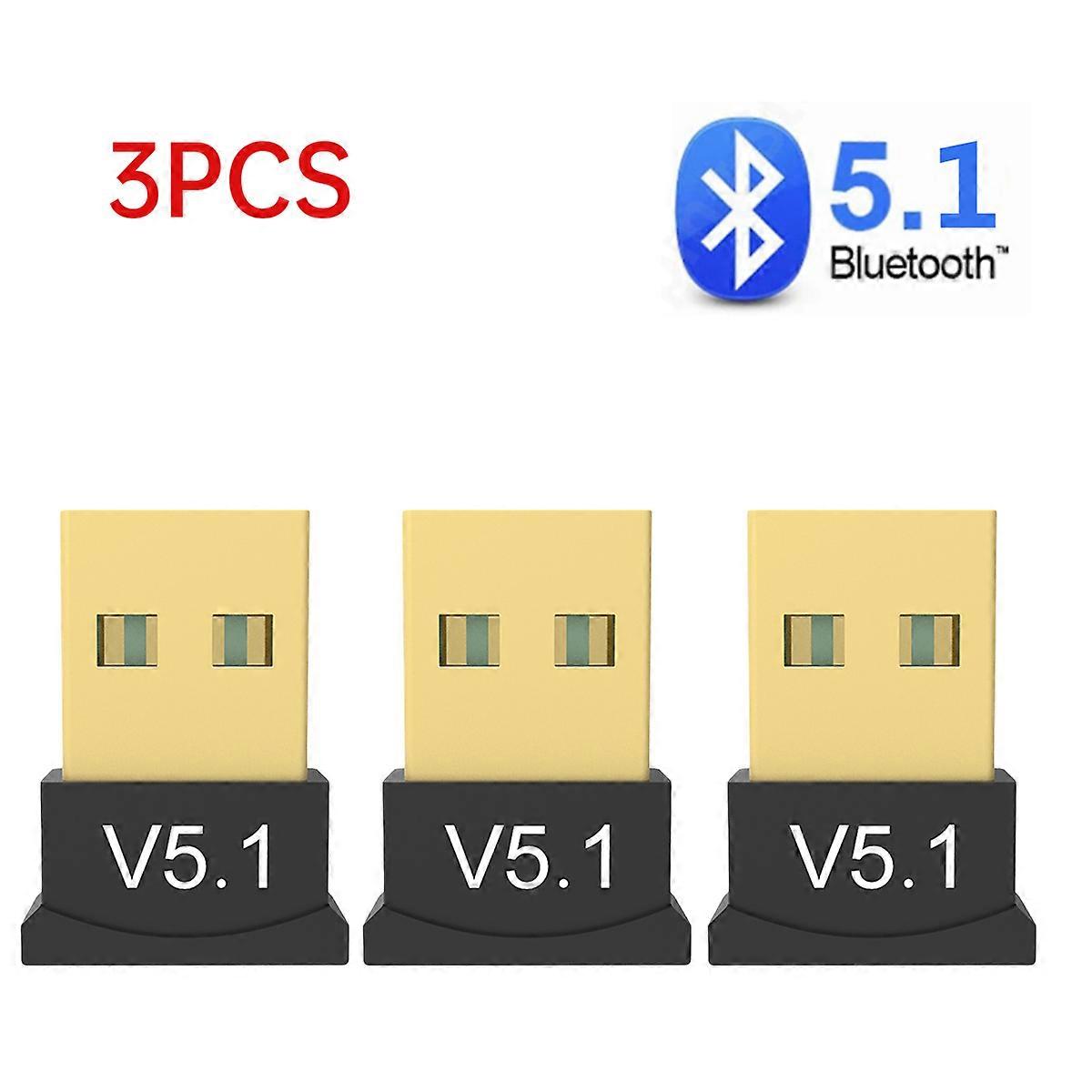 3/2/1PCS USB Bluetooth Adapter 5.1 Dongle Adapter for PC Speaker Wireless Mouse Keyboard Music Audio Receiver Transmitter