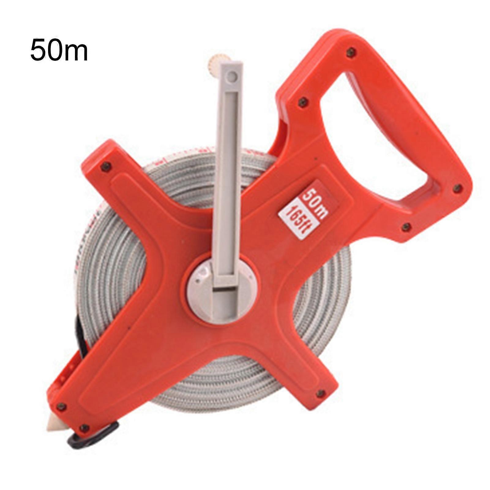 30m / 50m / 100m Portable Open Reel Scala metrica Nylon Band Tape Ruler Measure Tool