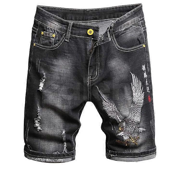 Yaz Kısa Erkek Yırtık Kısa Kot Giyim Yaz% 100 Pamuk Şort Denim Şort Erkek Şort