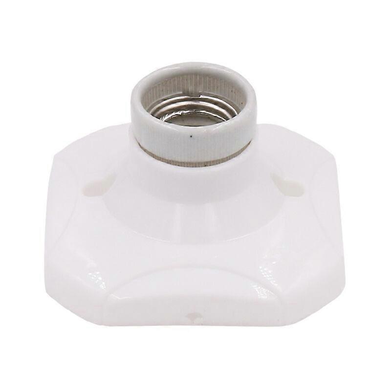 LED E27 bulb socket, ceramic E27 socket and plastic base, E27 wall socket, white E27 socket with ring for hallway/ceiling/balcony lighting