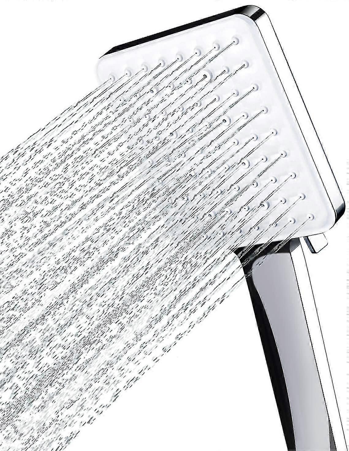 Shower Head, Large Square Shower Head With One Hand Control, High Pressure