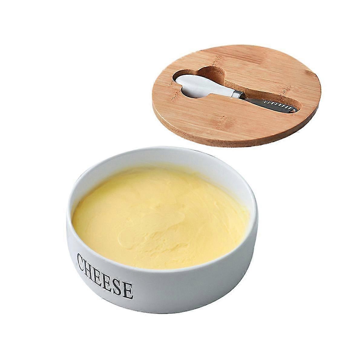الجبن ختم مربع السيراميك زبدة لوحة مع غطاء والسكاكين مجموعة الجبن تخزين صينية حاوية مربع
