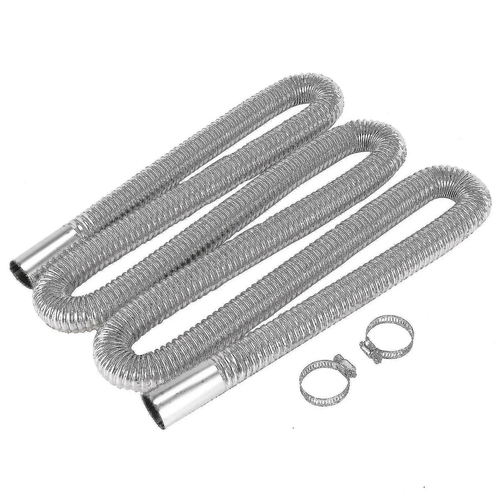 200cm カーエアパーキングヒーターエキゾーストパイプ、クランプ 2 個付き 燃料タンクエキゾーストパイプホースチューブ対応ディーゼルヒーター