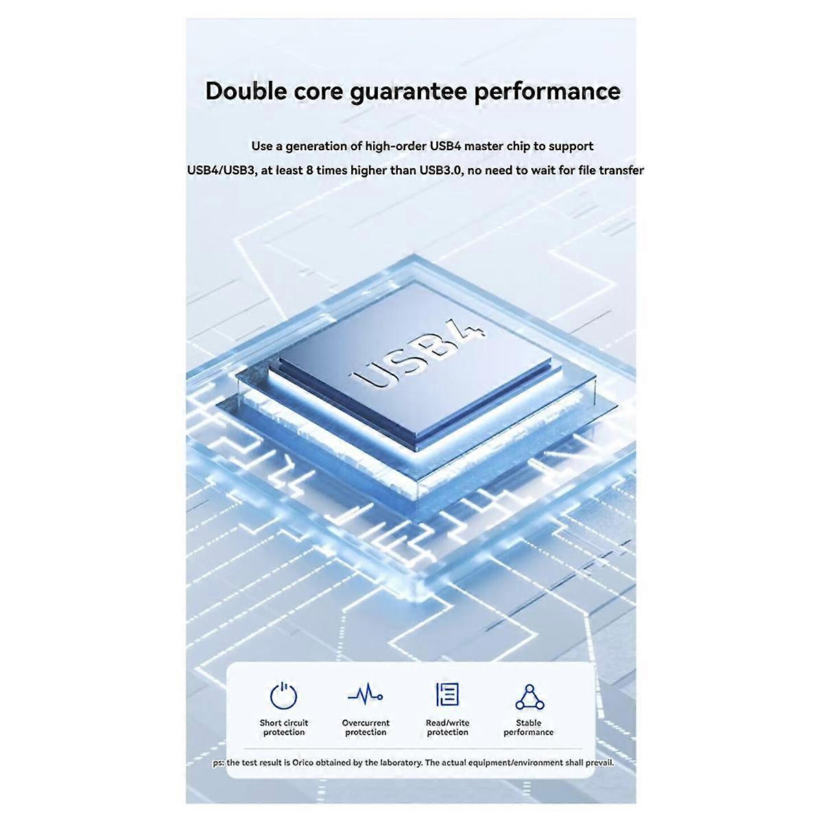 40Gbps USB4 M.2 SSD Enclosure, PCIe4.0 NVME Case with Cooling Fan, Aluminum