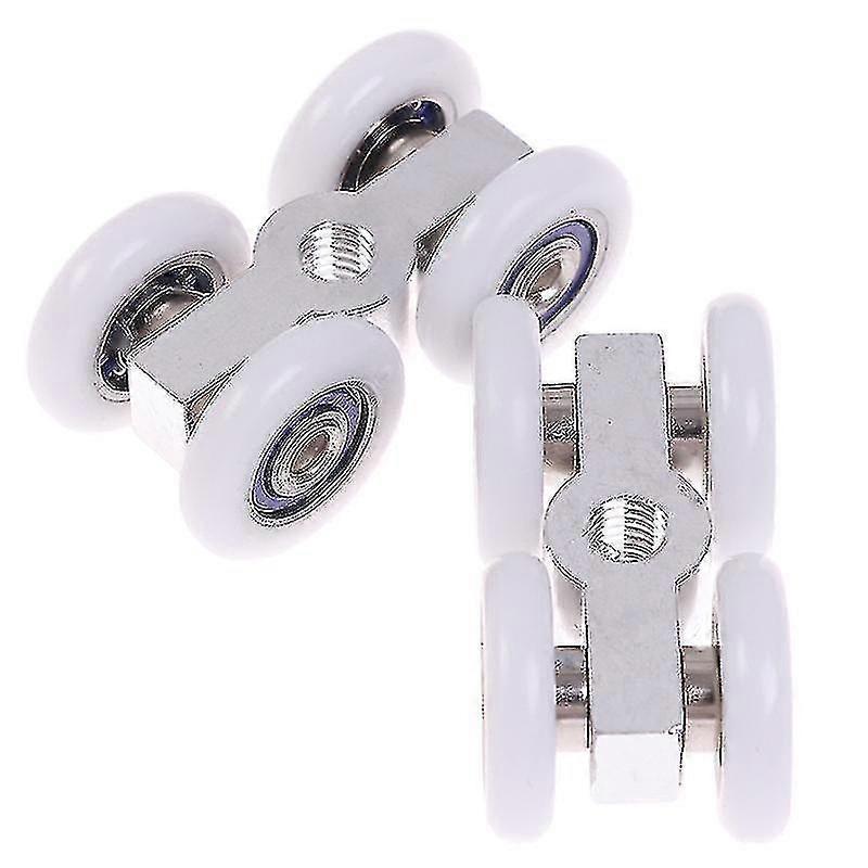 1pair Sliding Door Rollers 4 Wheels Hanging Home Door Accessories Hardware Hfmqv