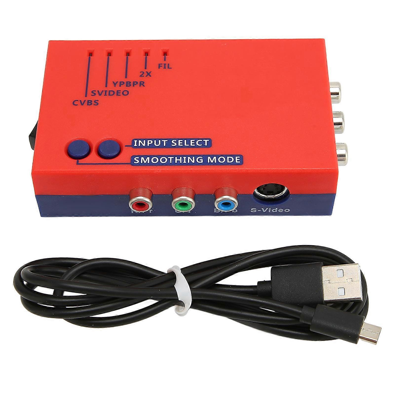 For RetroScaler2x Converter A V To HD Multimedia Interfa Cecompatible for RetroScaler2x Line Multiplier Red