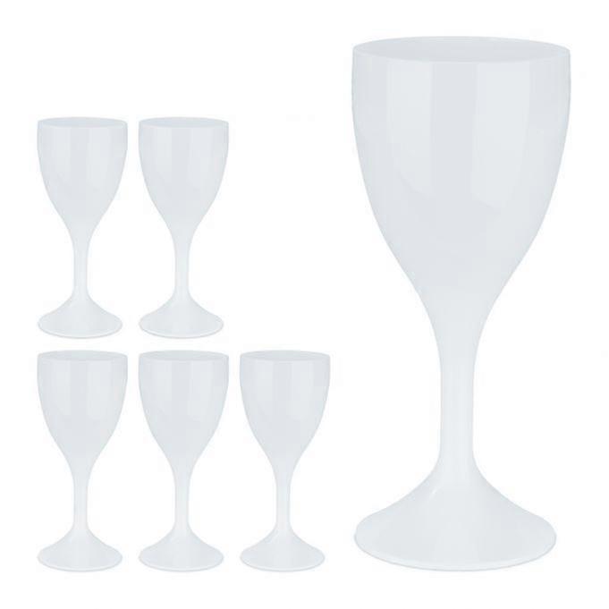Vinglas i plast, set om 6 st