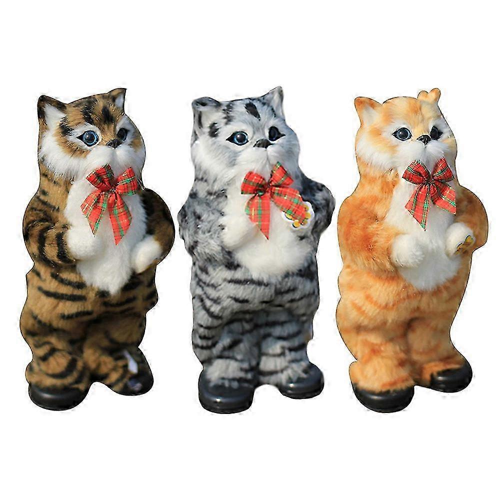 Électrique Mignon Simulation Chat Jaune Chat Chant Et Danse Chat Poupée Cadeau Enfants Jouets Interactifs Cadeau