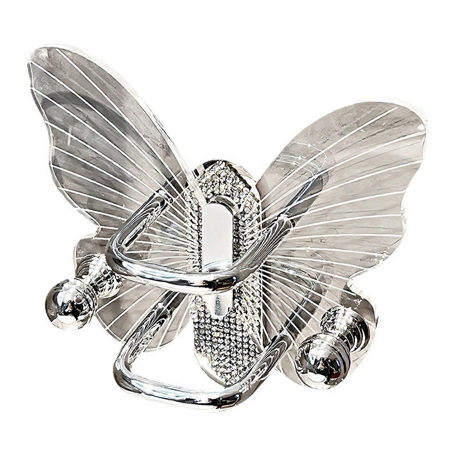 Comb Storage Shelf Self-Adhesive Bathroom Storage Rack Butterfly Shape Acrylic Storage Holder for