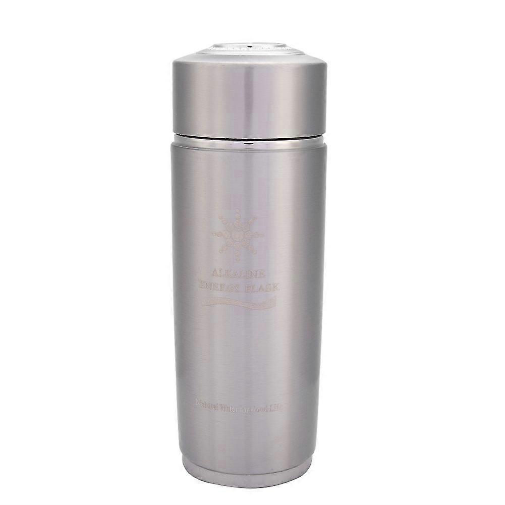 Alkaline Water Bottle Nano Balance Bio Energy Lonizer Cup Flask Double Filter Core(Silver)