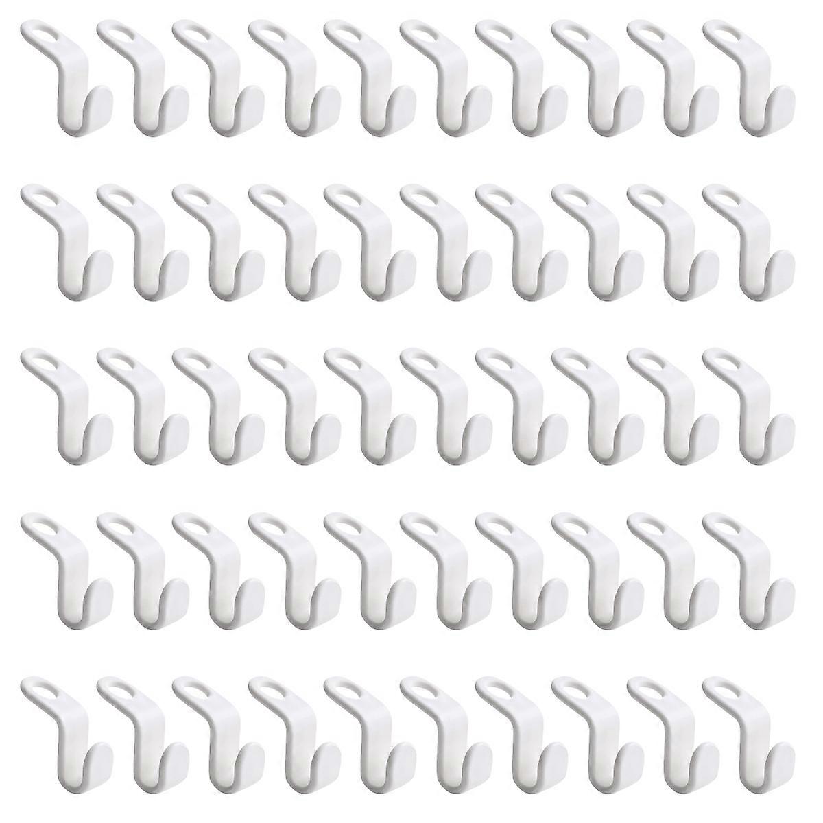 50Pcs Clothes Hanger Connector Hooks, Cascading Hanger Hooks Extender Clips Connection Hooks