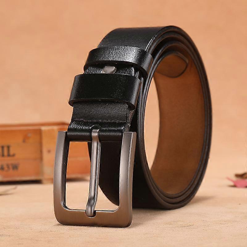 2-layer Cowhide Extra Long Fat Belt Casual Genuine Leather Belt Men's Pin Buckle Belt