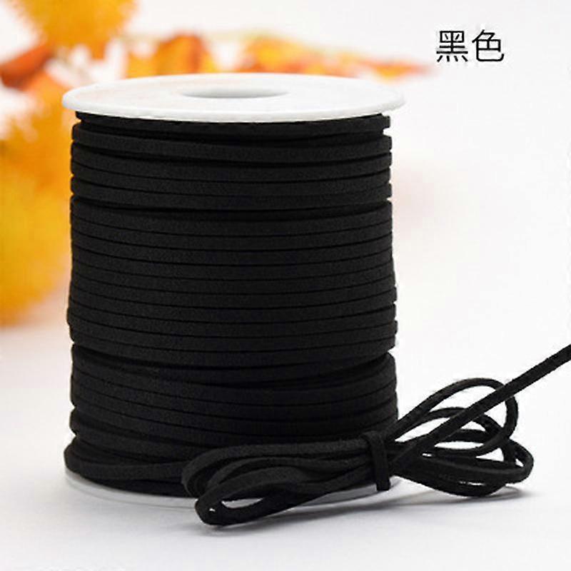 45M/roll Flat Faux Suede Braided Cord Velvet Leather Handmade Thread String Rope For DIY Jewelry Making Supplies