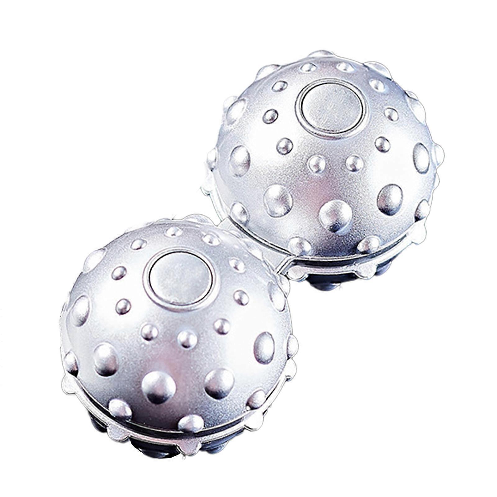 Decompressing Fidgets Gyro Toy Haptic Fingertip Spinner Toy for AntiStress Portable Stress Relief Spinner Toy for Office Silver