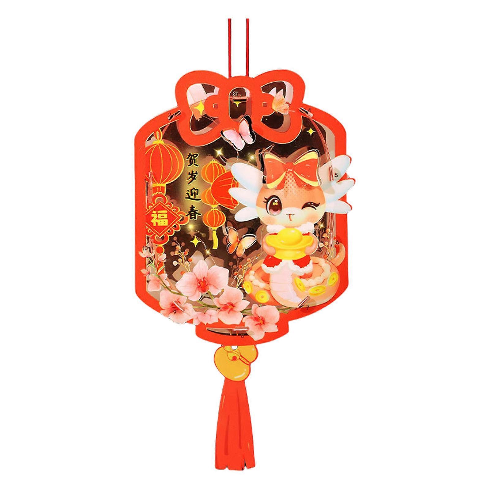 Cartoon 2025 Snake Year Transparent Handheld Lanterns Energy Efficient LED Illuminations Lanterns Elegant Hanging Lamp