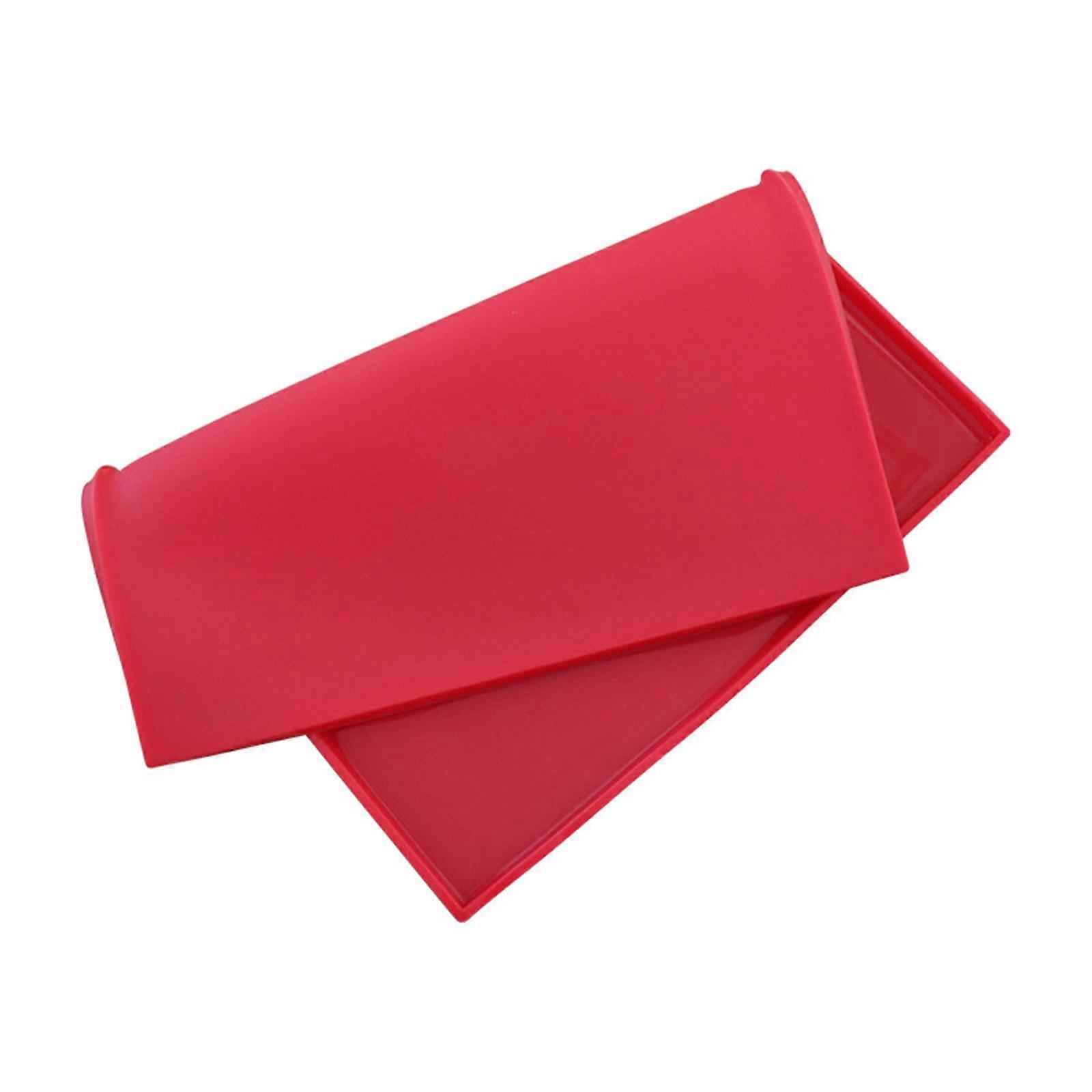 Reusable Tray Liner Non-stick Baking Pad Macarons Silicone Dehydrator Mats Flexible Mold Sheets with Edges Easy to Clean Red