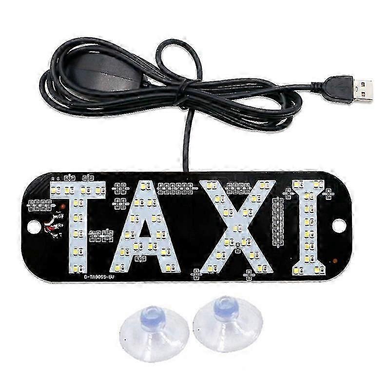 Cab Indicator Lamp Windshield 12V USB Taxi Sign Bulb Decoration with Switch