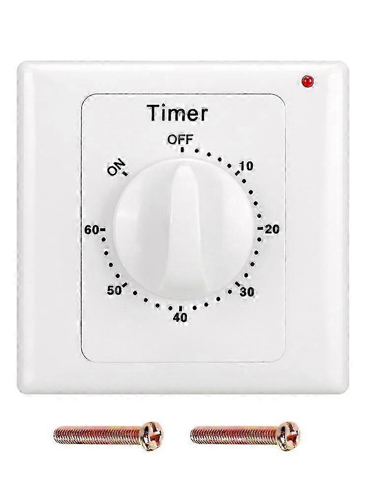 110V-240V High Performance Pump Timer Switch Electronic Control Mechanical Countdown Socket Time Switch 86 Panel (60min)