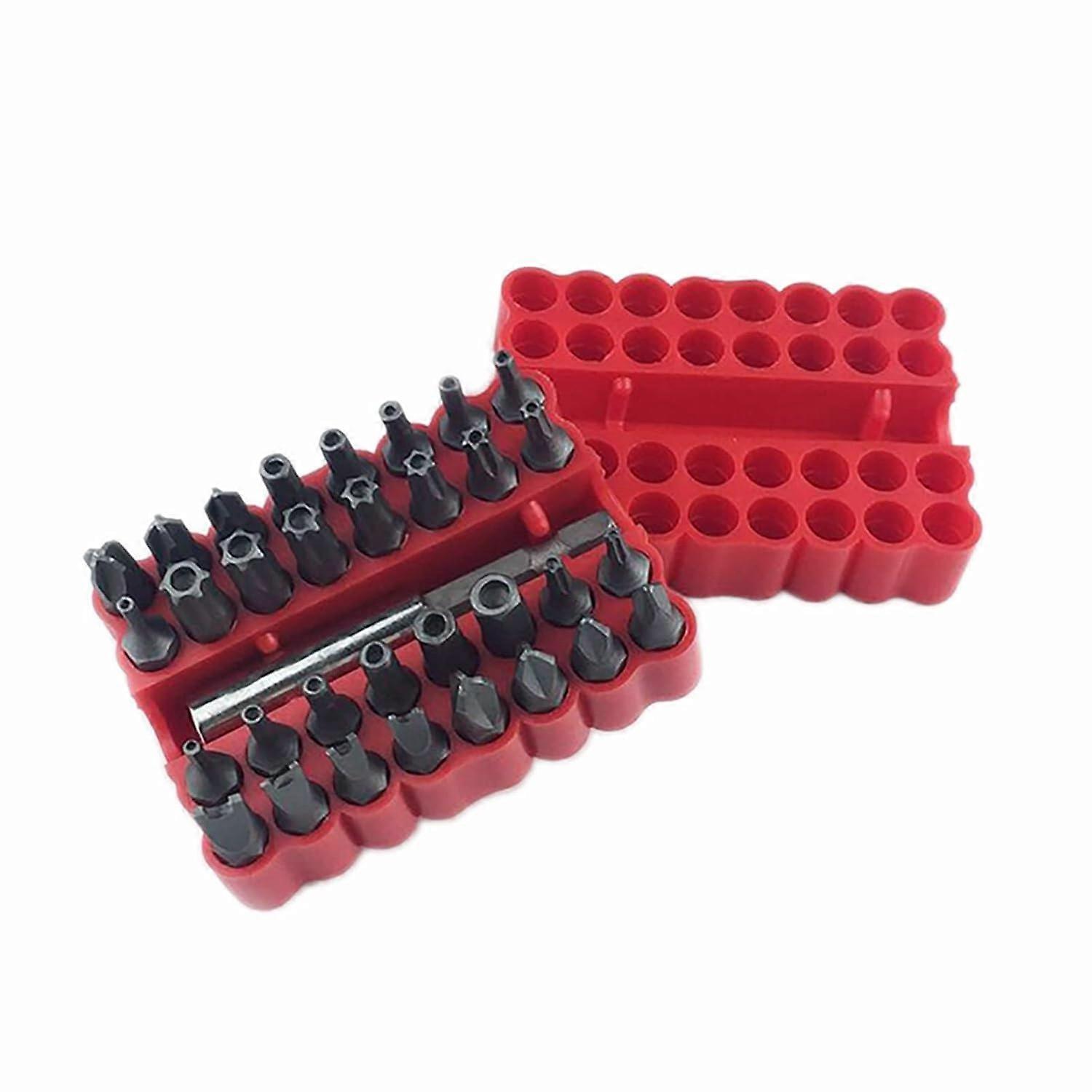 33 Pcs Security Tamper Proof Bit Set for Electric Screwdriver - 1/4", 6.35mm