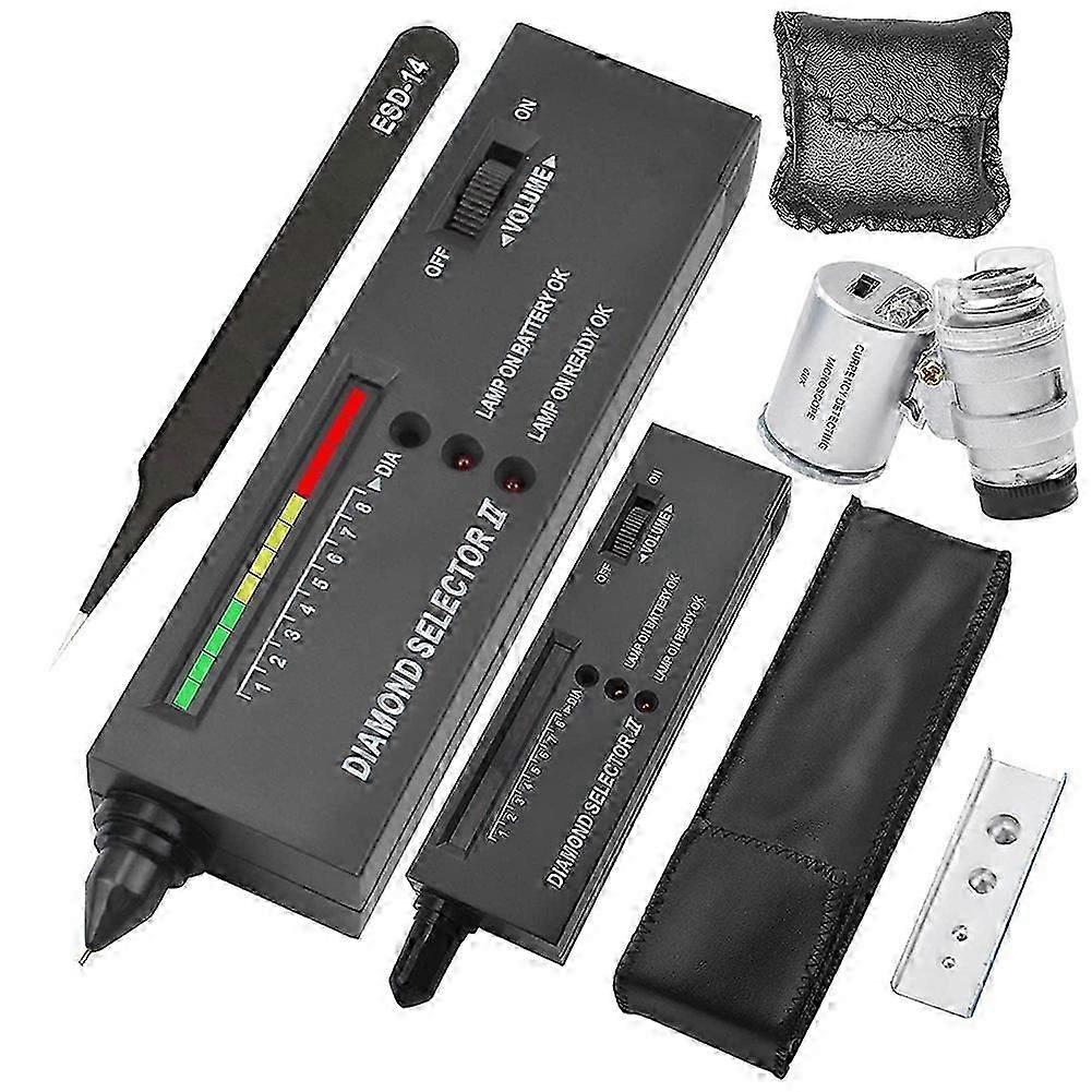 Diamond Tester Pen,professional Diamond Detector With 60x Mini Led Magnifying, Diamond Test Pen For Novice And Expert