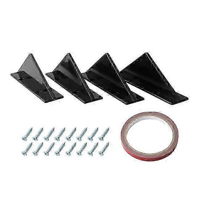 4pcs universal carbon fiber car modified rear bumper diffuser triangle spoiler For BMW E46 E90 E60 E39 E36 F10 F30 X5 E53 E70