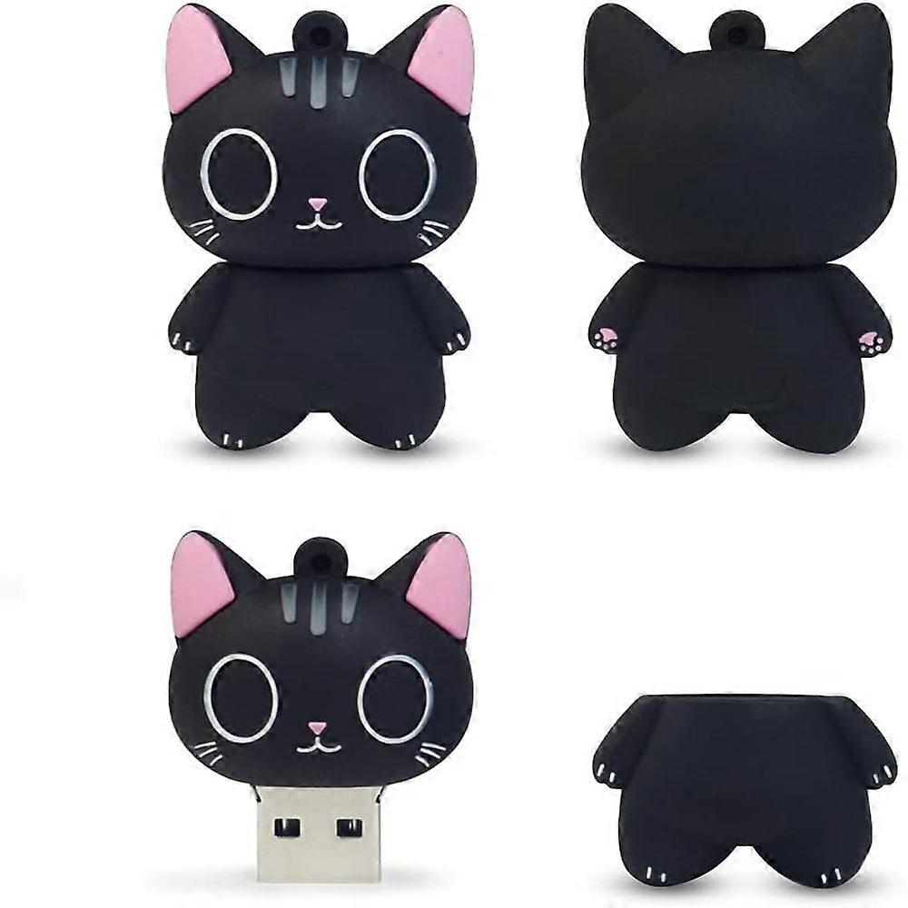 Fast And Safe Data Transfer USB Flash Drive, Cute Cat Design With A Small Metal Lanyard For Easy Carrying, Compatible With Most Usb 2.0 Devices (32GB)