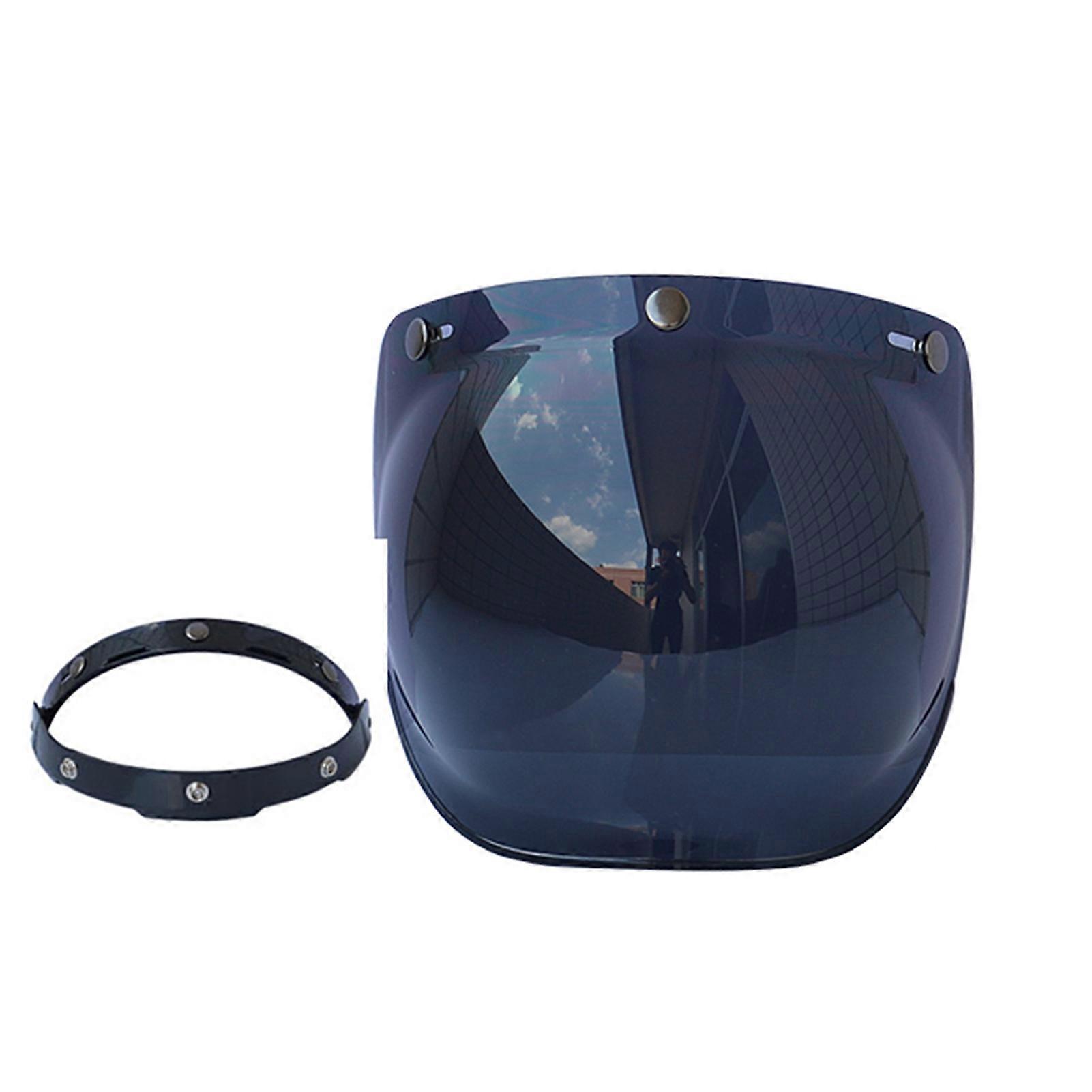 Motorcycle Anti-UV Anti-Scratch Helmets Lens Bubble Visor Wind Shield Lens Universal for Standard 3-Snap Open Face Helmets