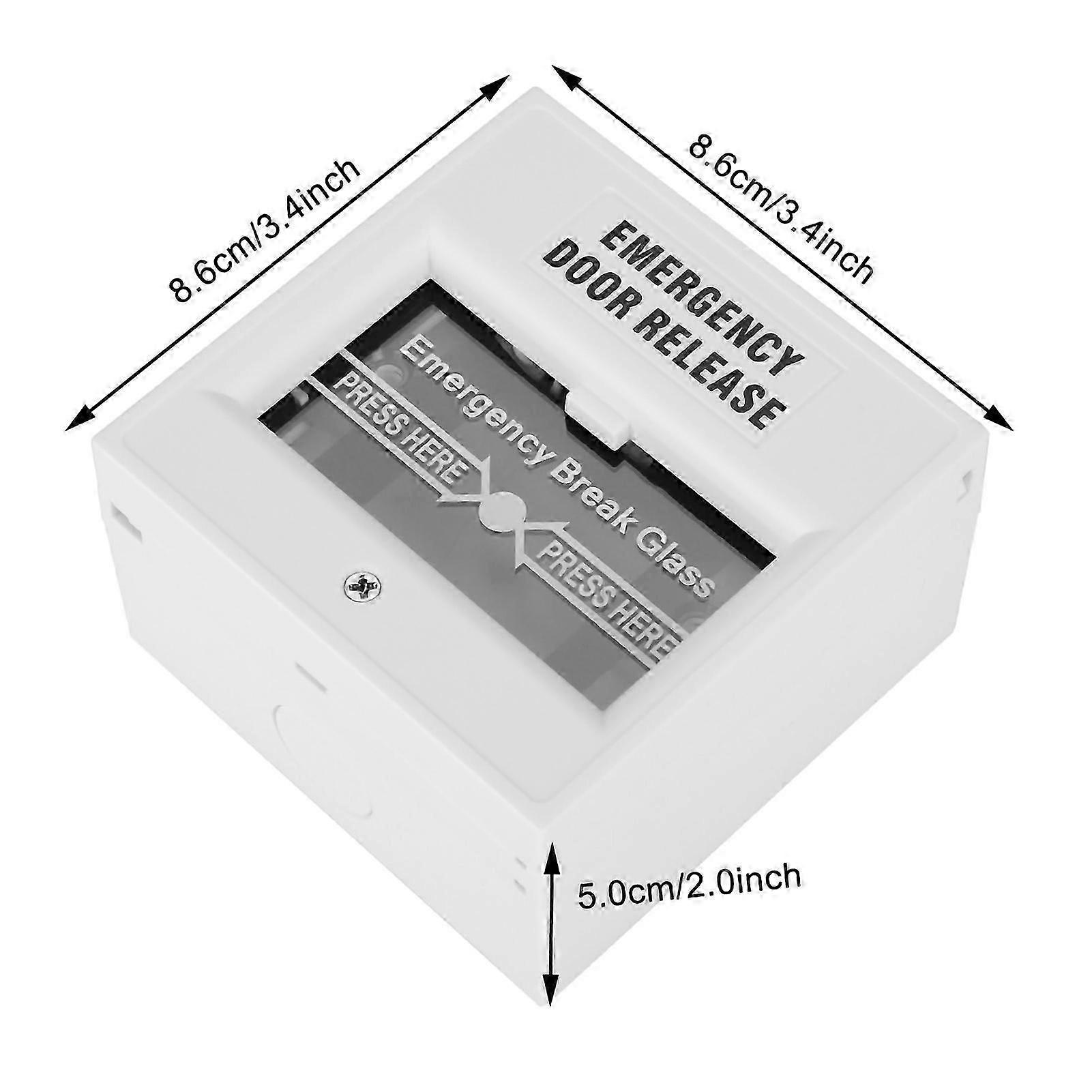 Emergency Door Release Fire Alarm Security Glass Break Alarm Button White