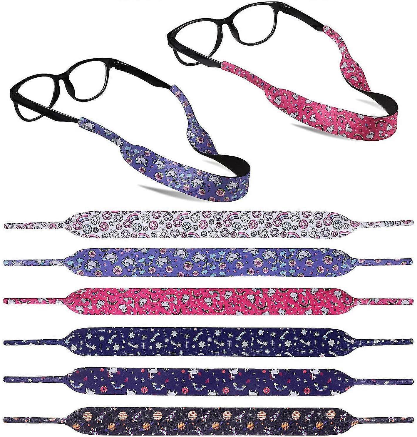 Floating Eyeglass Straps For Kids 6 Pack, Floating Eyewear Retainer Neoprene