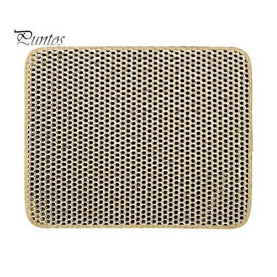 Breathable Cat Litter Mat Double Layer Structure Waterproof Hassle-free Easy to Clean Pocket Design Floor Mat for Home Pet