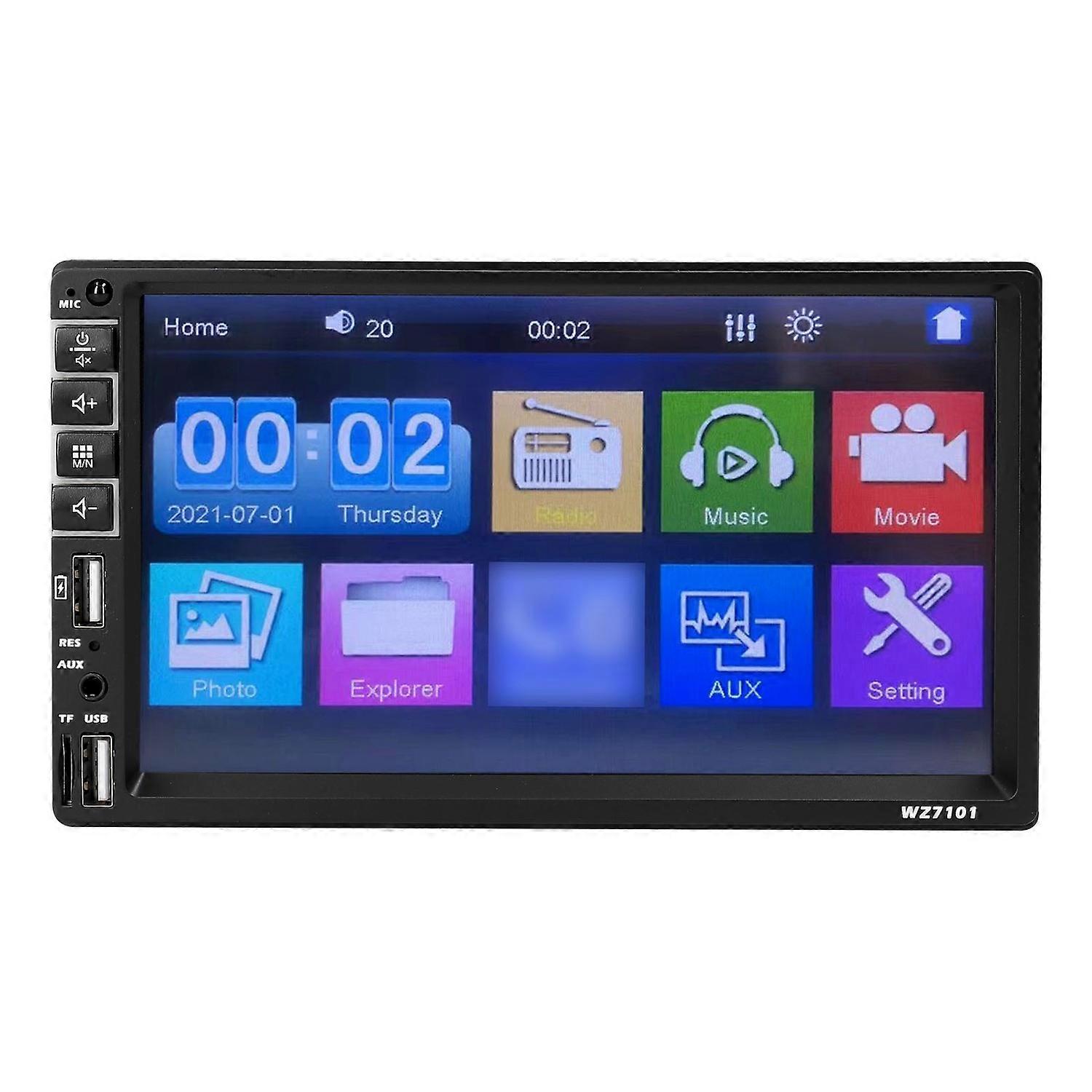 Car Stereo Single Din 7in High Definition Display Dual USB Car MP5 Player with Remote Control