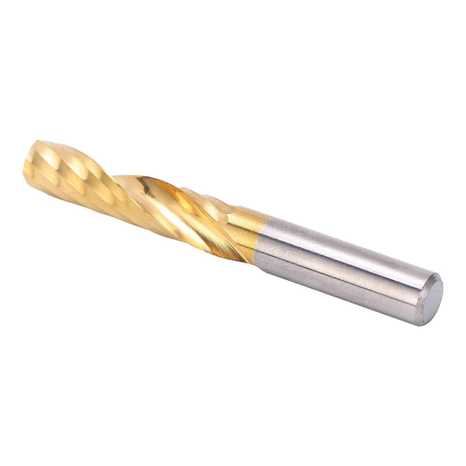 Set of 5 high speed steel CNC spiral cutters 6 x 25 x 50 mm