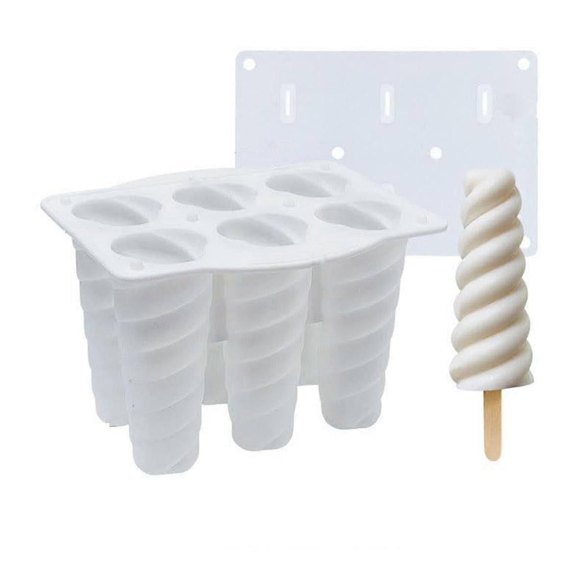 2PCS Silicone Popsicle Molds Homemade Ice Cream Molds for Kids Food Grade Popsicle Maker Easy to Cle