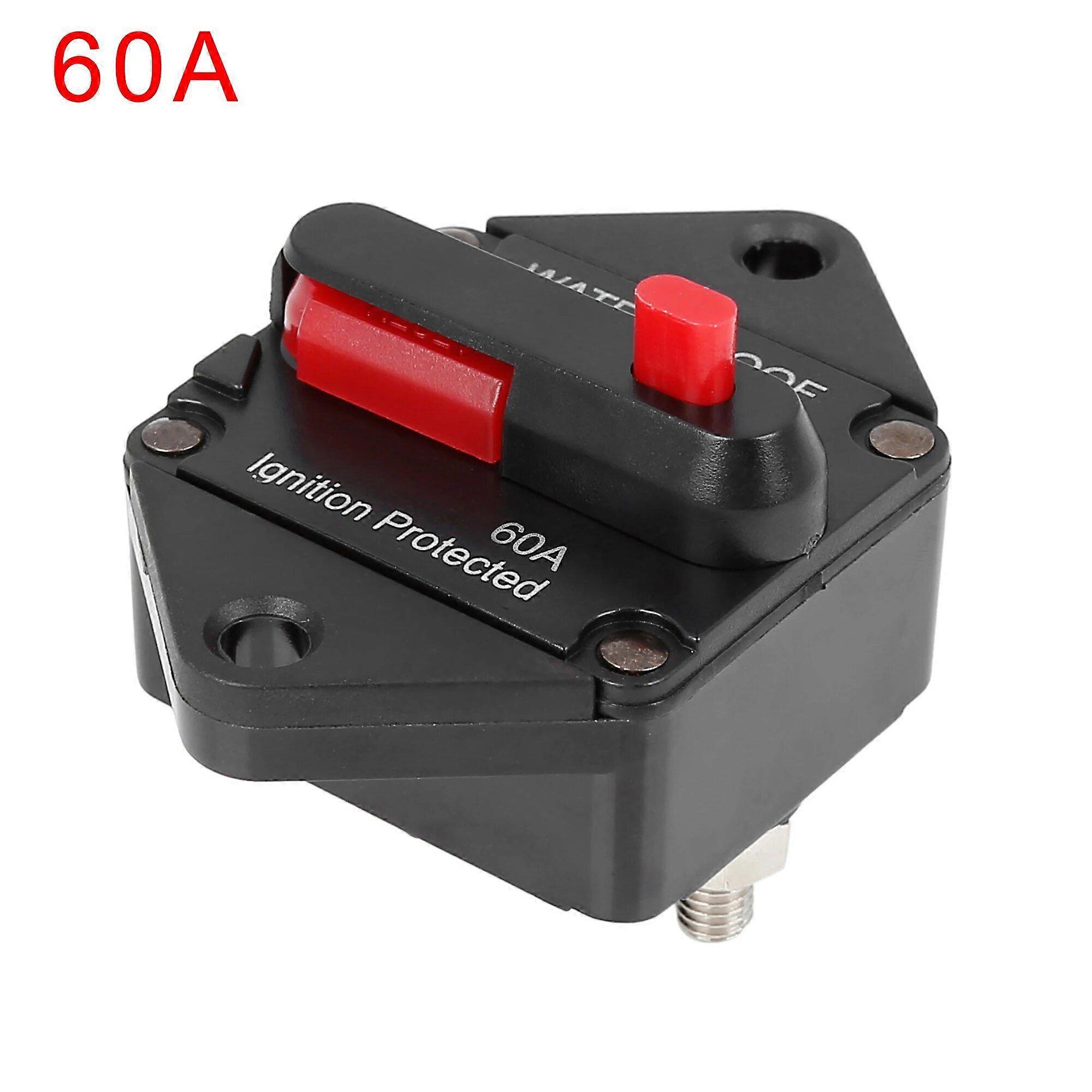 Waterproof Auto Fuse Holder Inverter Circuit Breaker 20A 30A 40A 50A 60A 80A 100A 150A 200A Red Button Fuses for Cars