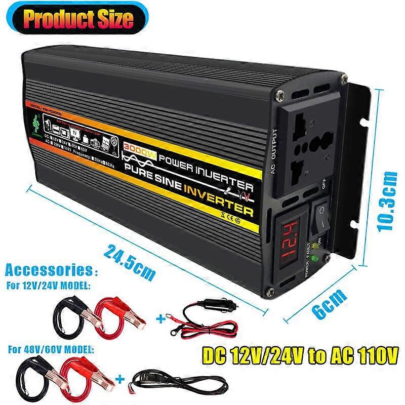 Power Inverter 12v to 220v 500W Car Power Inverter Voltage Converter with 1 Universal Power Socket and USB Port Included
