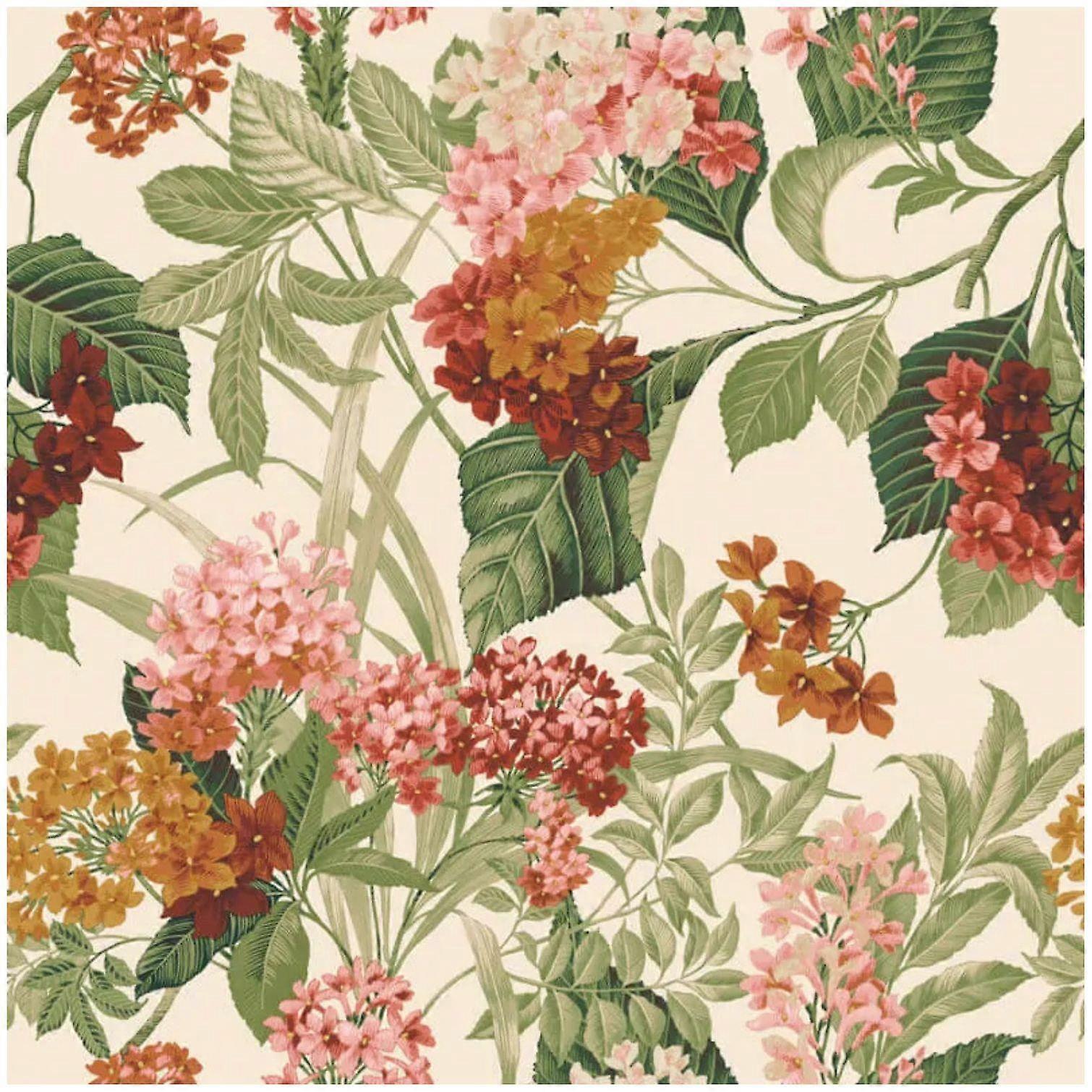 Belgravia Decor Misaki Sage / Orange Wallpaper