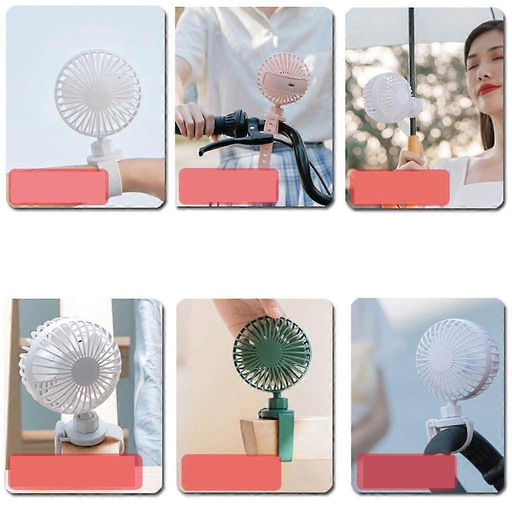 Adjustable Quiet Portable Desk Fan (White)